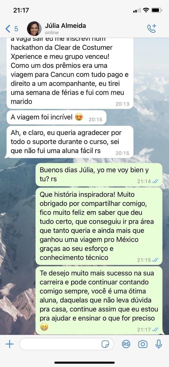 Depoimento de aluno 3