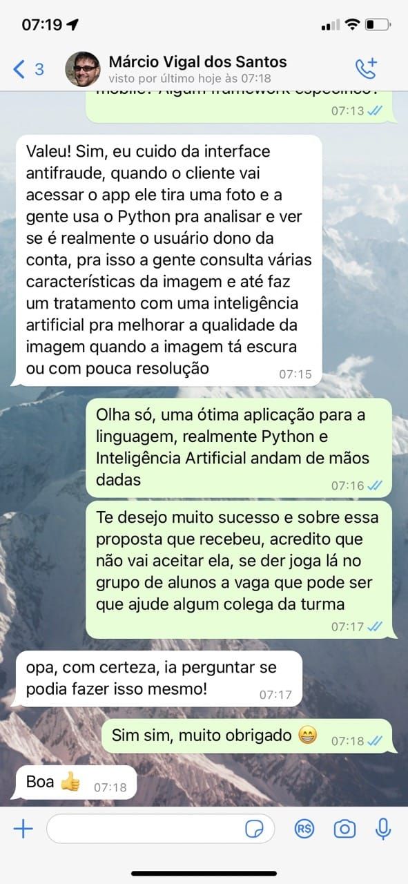 Depoimento de aluno 3