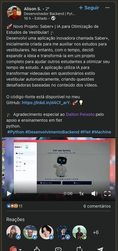 Depoimento de aluno 1