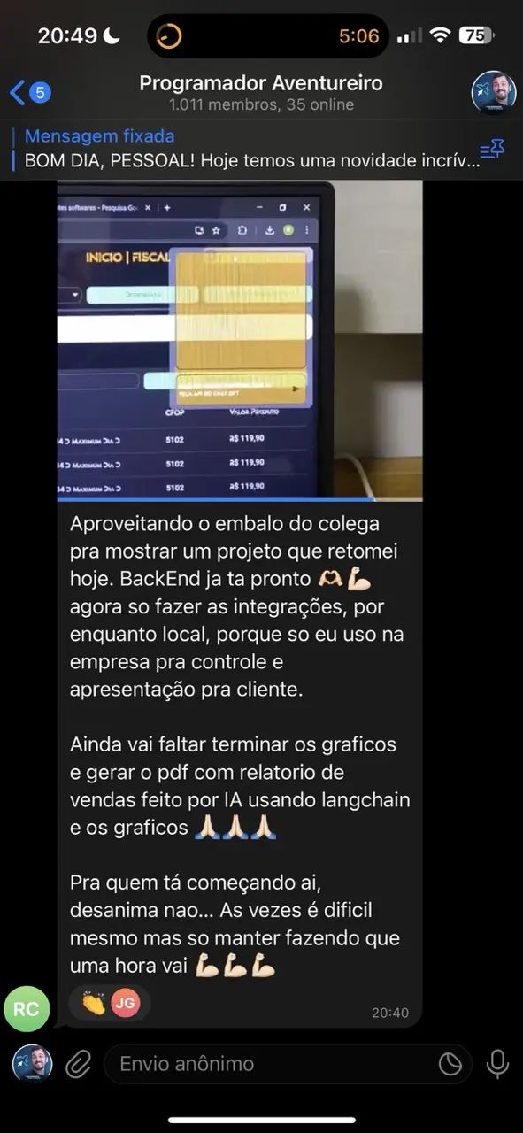 Depoimento de aluno 10